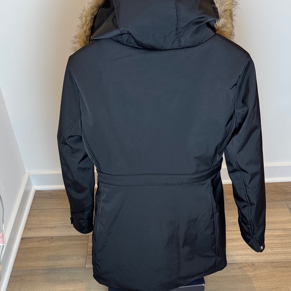 Zara Women’s Black Faux Fur Hooded Jacket size Small NWT - Picture 7 of 12